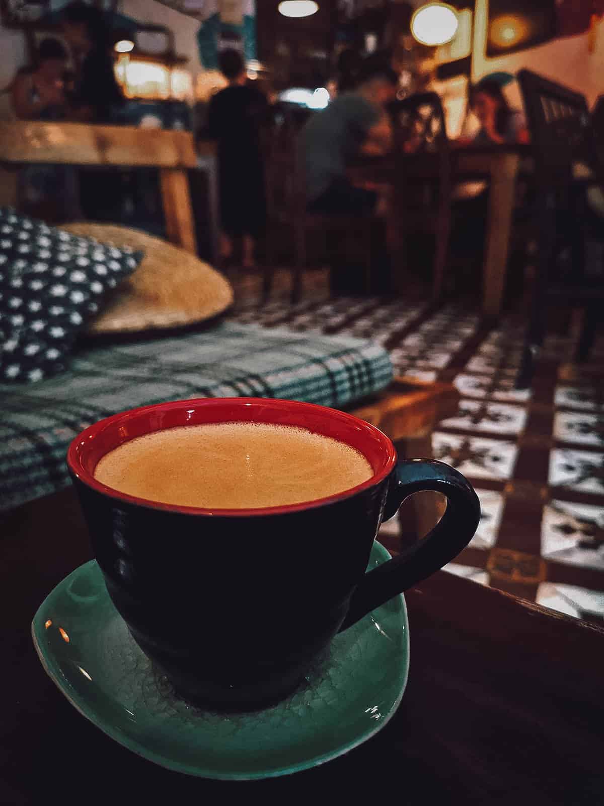 Black coffee at The Hanoi Social Club