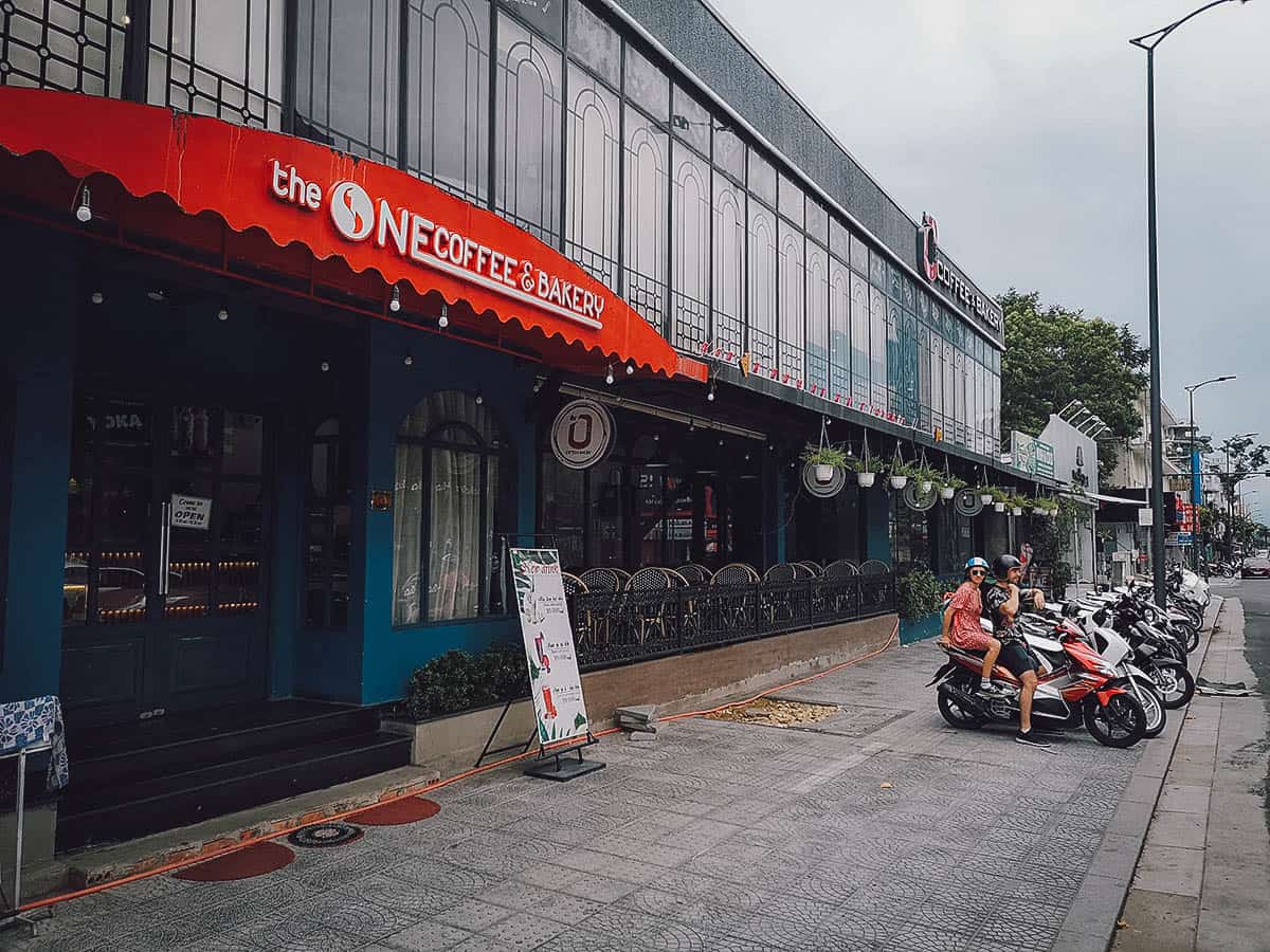 Instagrammable Cafes in Hue, Vietnam Exterior of The One Coffee & Bakery in Hue, Vietnam