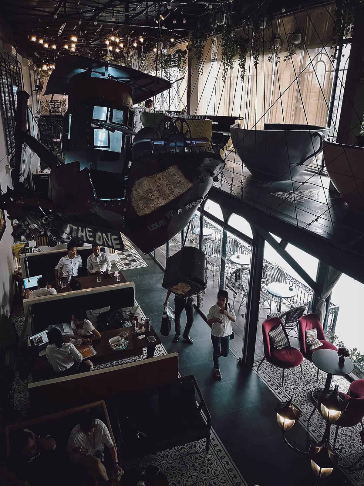 Instagrammable Cafes in Hue, Vietnam Interior of The One Coffee & Bakery in Hue, Vietnam