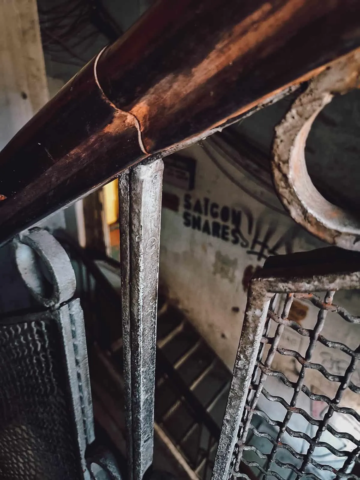 Instagrammable Cafes in Saigon, Vietnam Stairwell inside the Ton That Dam building