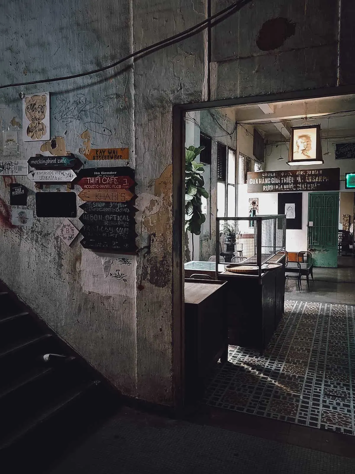 Instagrammable Cafes in Saigon, Vietnam Hallway to Hoang Thi Cafe