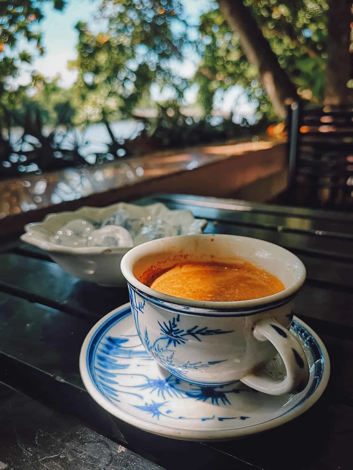 Special coffee at Ca Phe Vi Da Xua in Hue, Vietnam