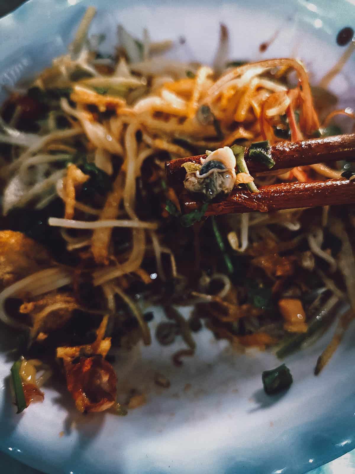 Bun hen at Ba Hoa restaurant in Hue, Vietnam