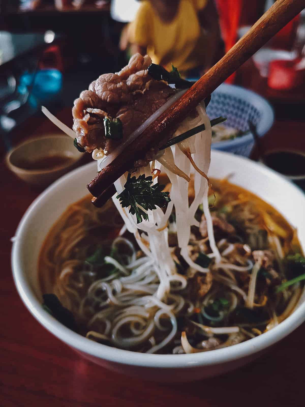 14 Must-Eat Restaurants & Street Food Stalls in Hue, Vietnam Bun bo at Hanh restaurant in Hue, Vietnam