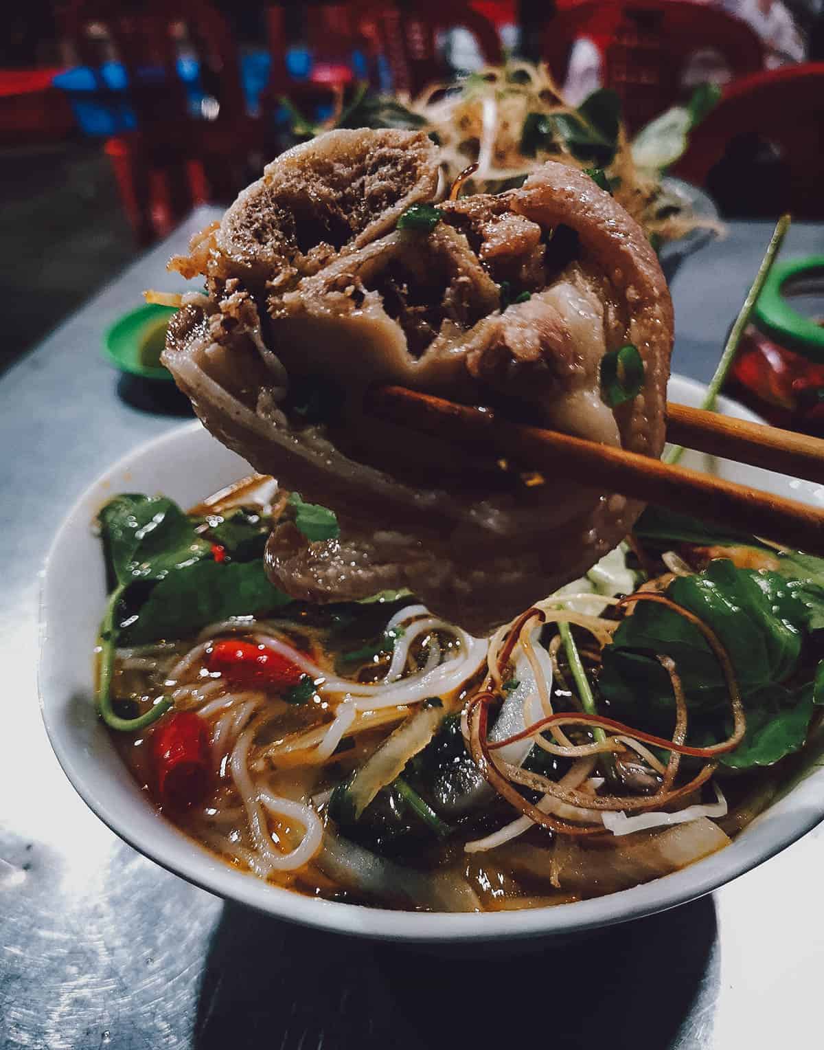 Beef shank at My Tam restaurant in Hue, Vietnam