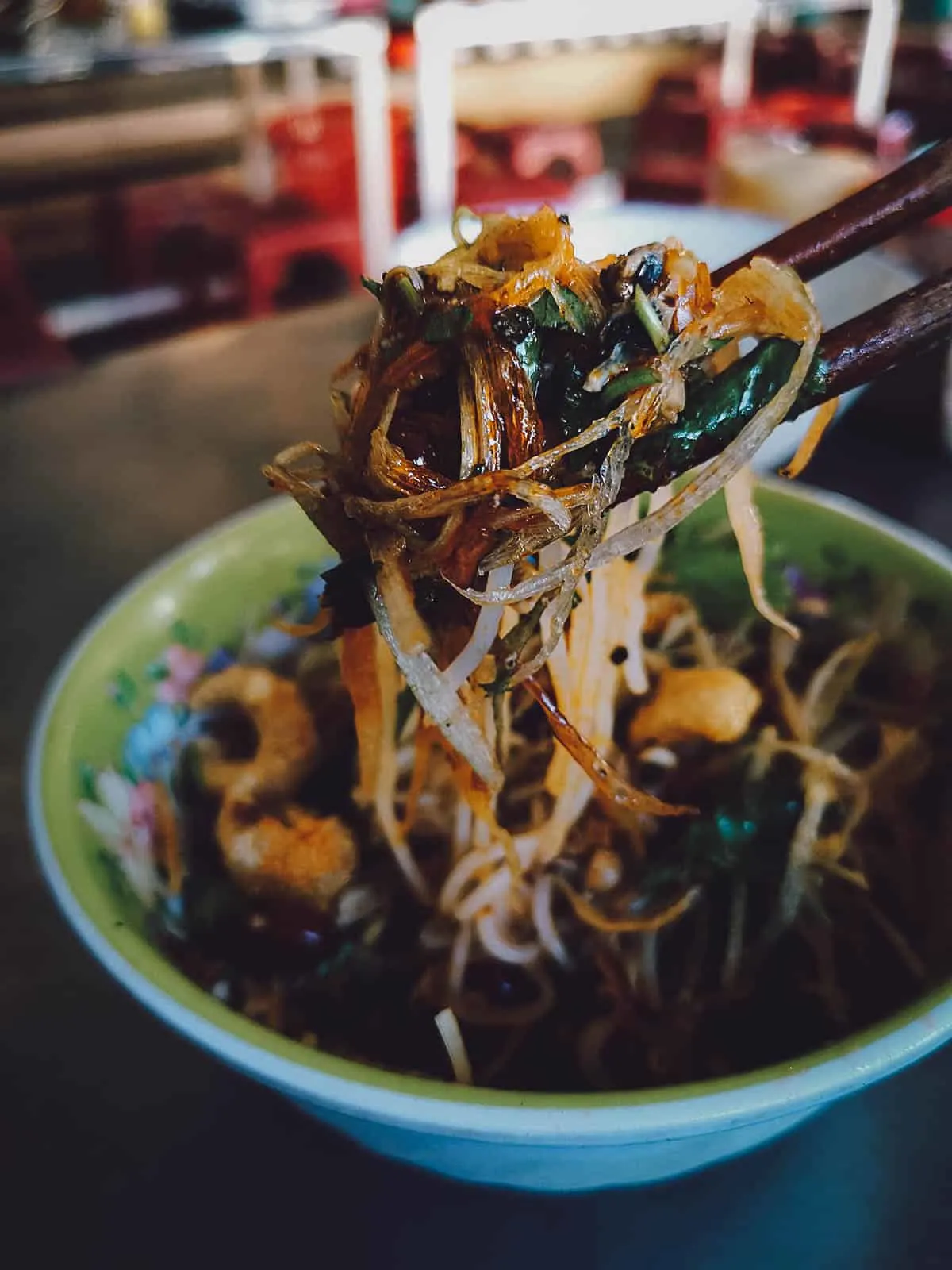 Bun hen at Com Hen Hoa Dong restaurant in Hue, Vietnam