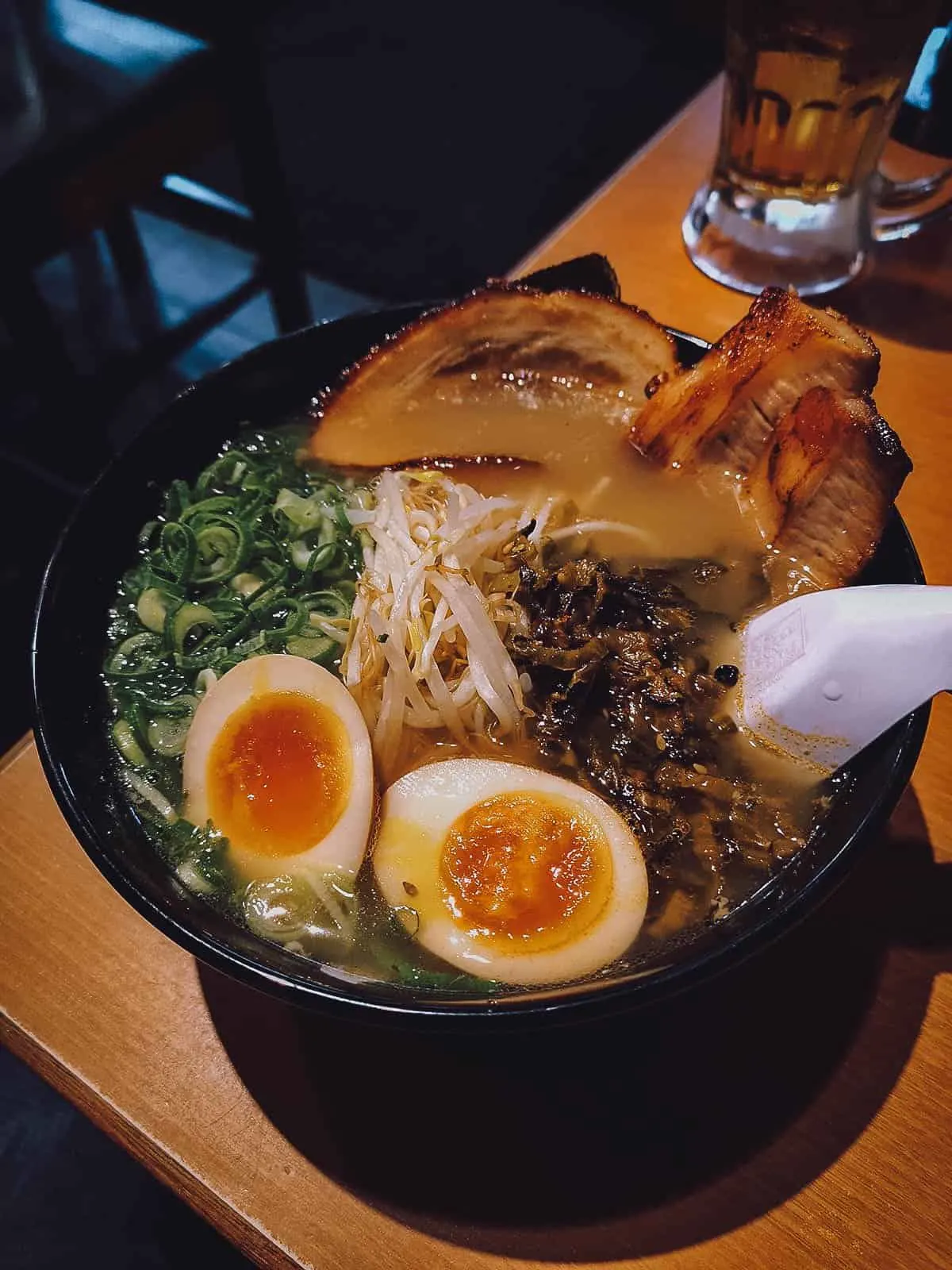 Hakata ramen at Shodai Hide-chan in Fukuoka