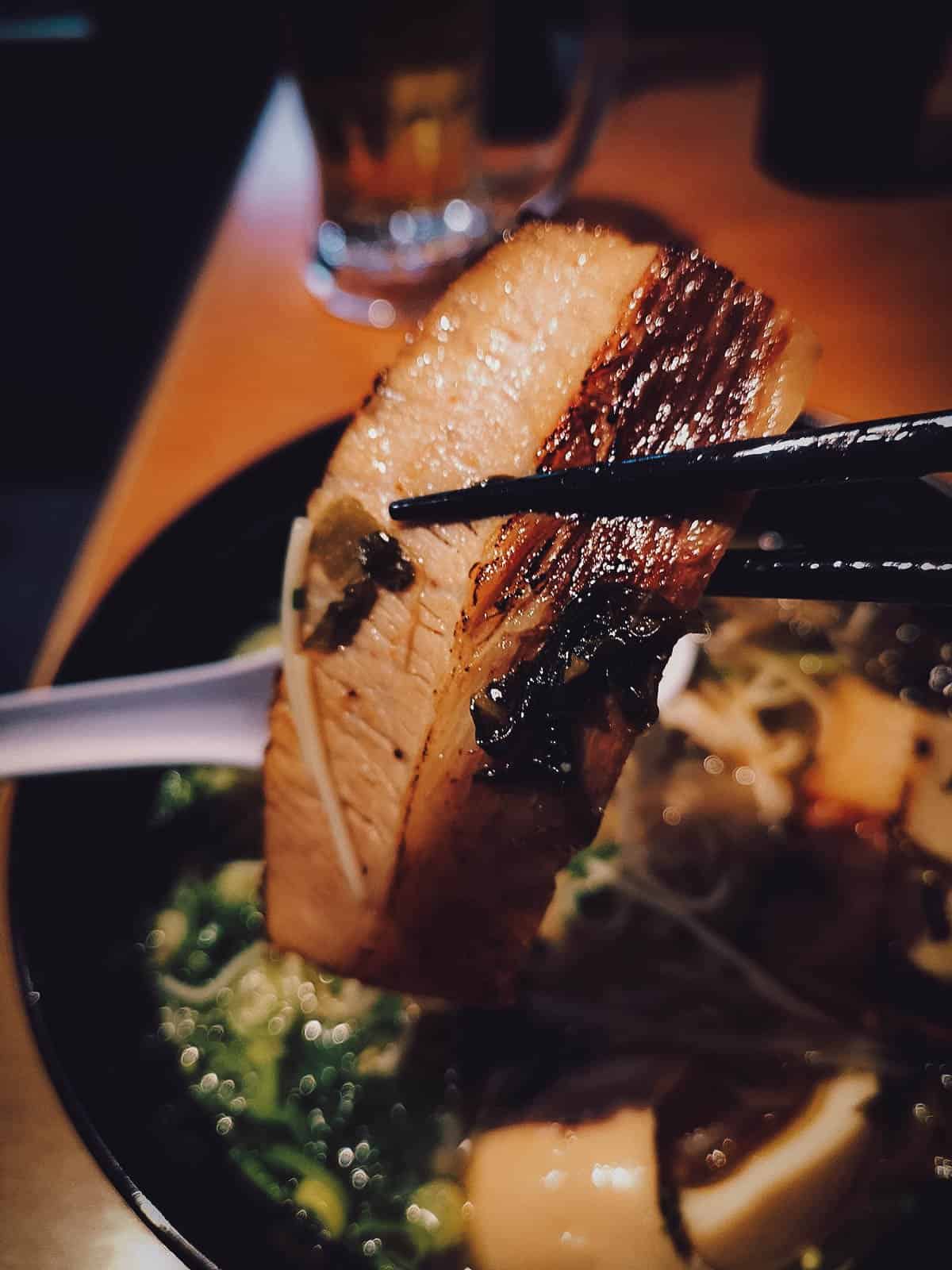 Hakata ramen at Shodai Hide-chan in Fukuoka