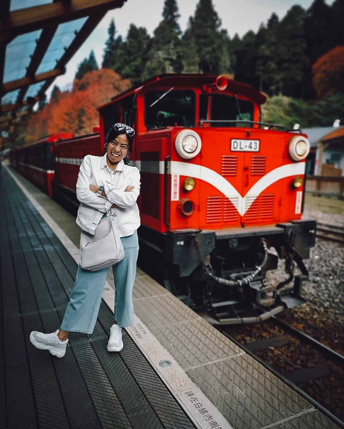 Vintage train at Alishan Railway Station, Chiayi County, Taiwan