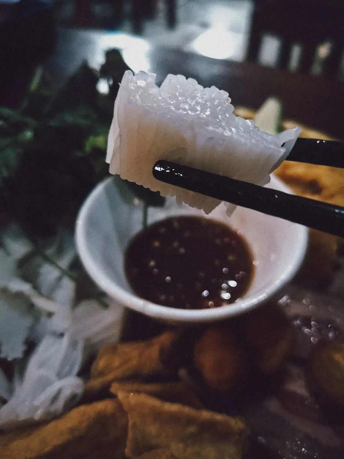 Bun Dau Mam Tom at Dau Bac restaurant in Hoi An