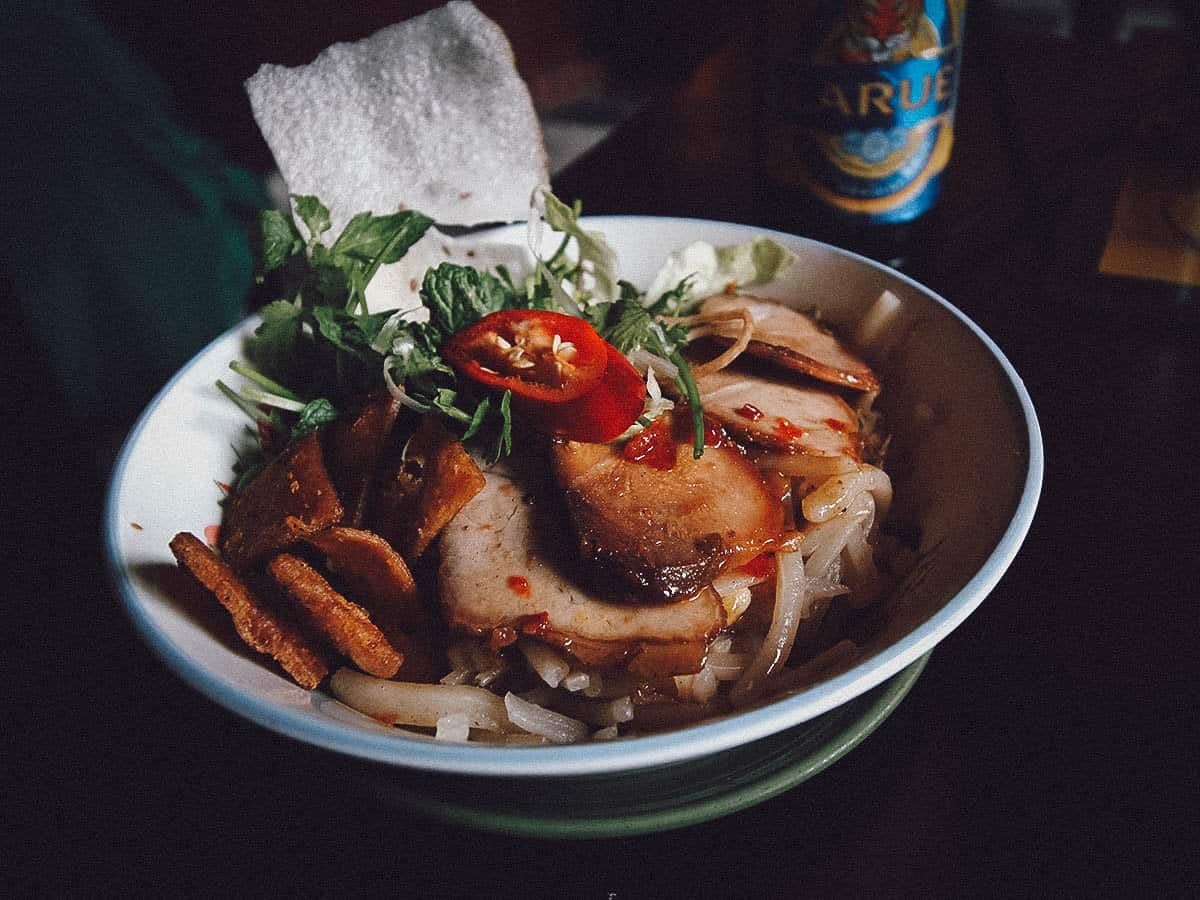 Cao lau at Morning Glory restaurant in Hoi An, Vietnam