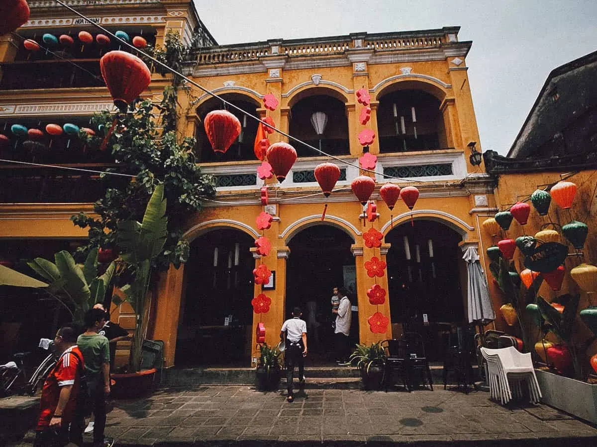 Morning Glory restaurant exterior in Hoi An