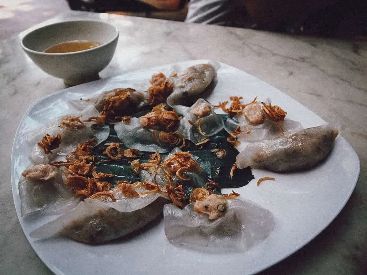 White Rose dumplings in Hoi An, Vietnam