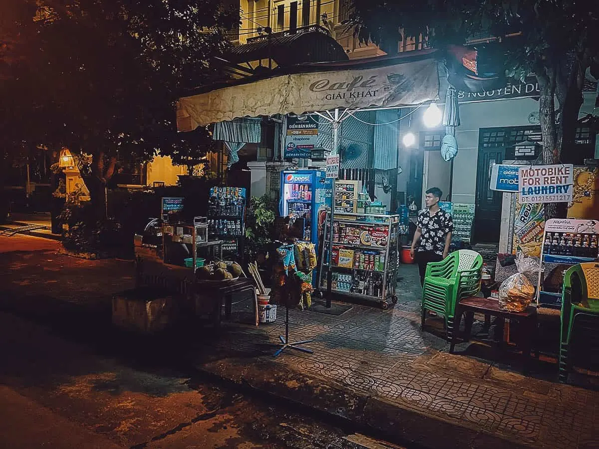 Coffee shop exterior in Hoi An, Vietnam
