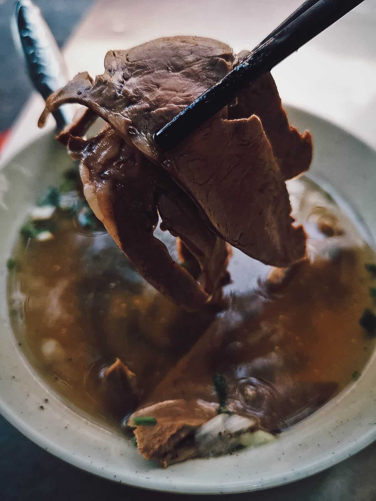 Bowl of hu tieu in Ho Chi Minh City