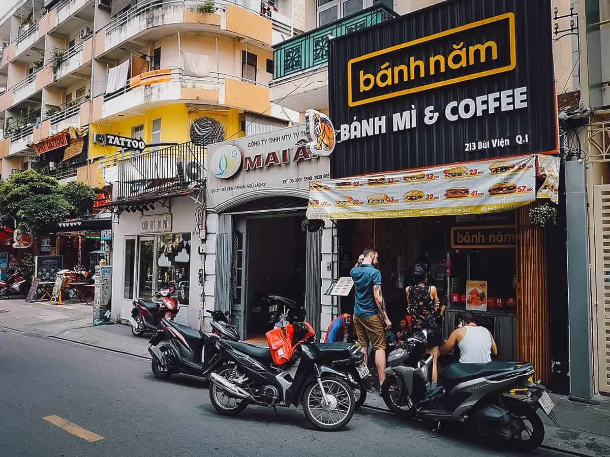 Banh Nam street food stall in Saigon