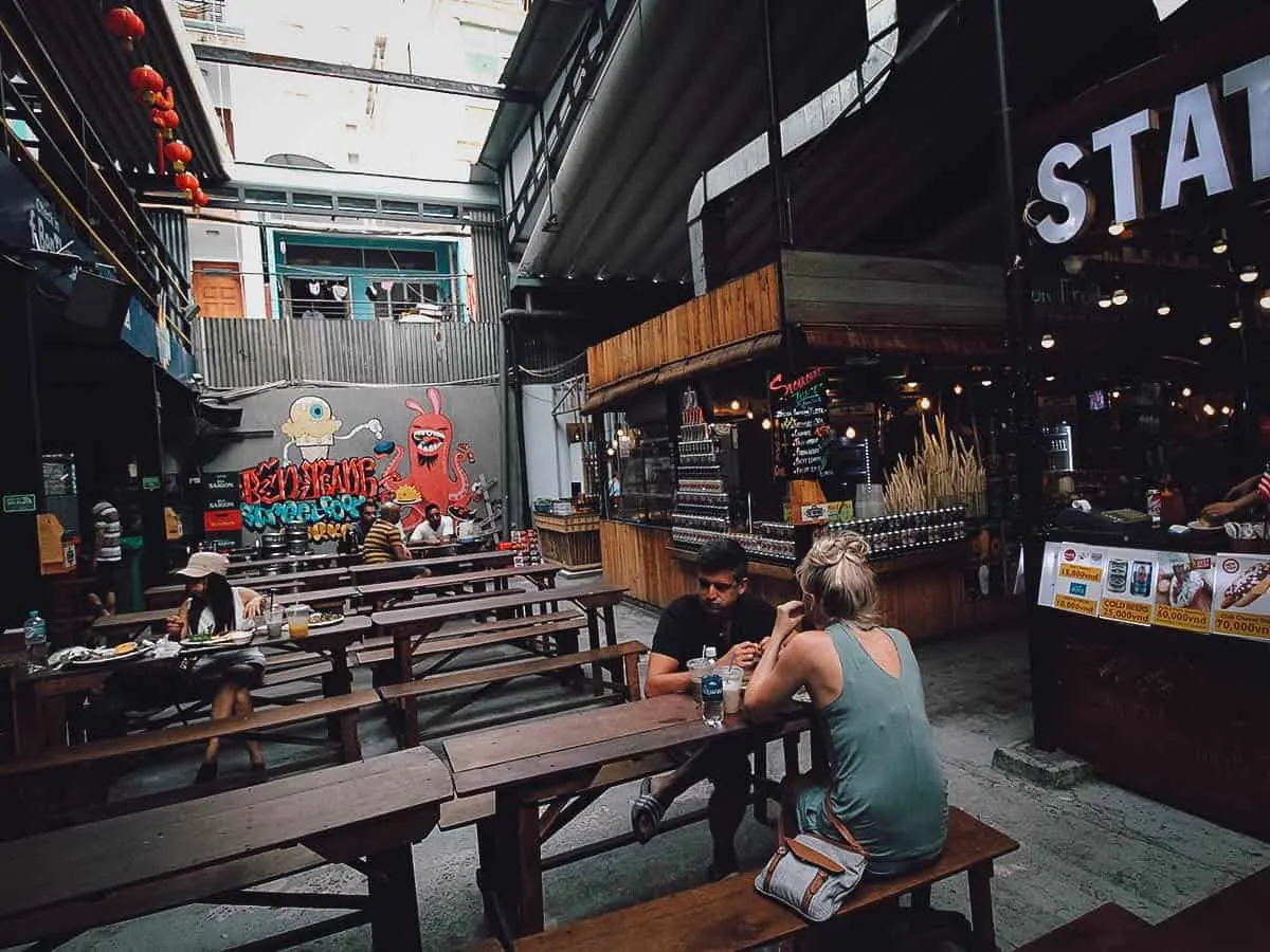 Ben Thanh Street Food Market interior in Ho Chi Minh City