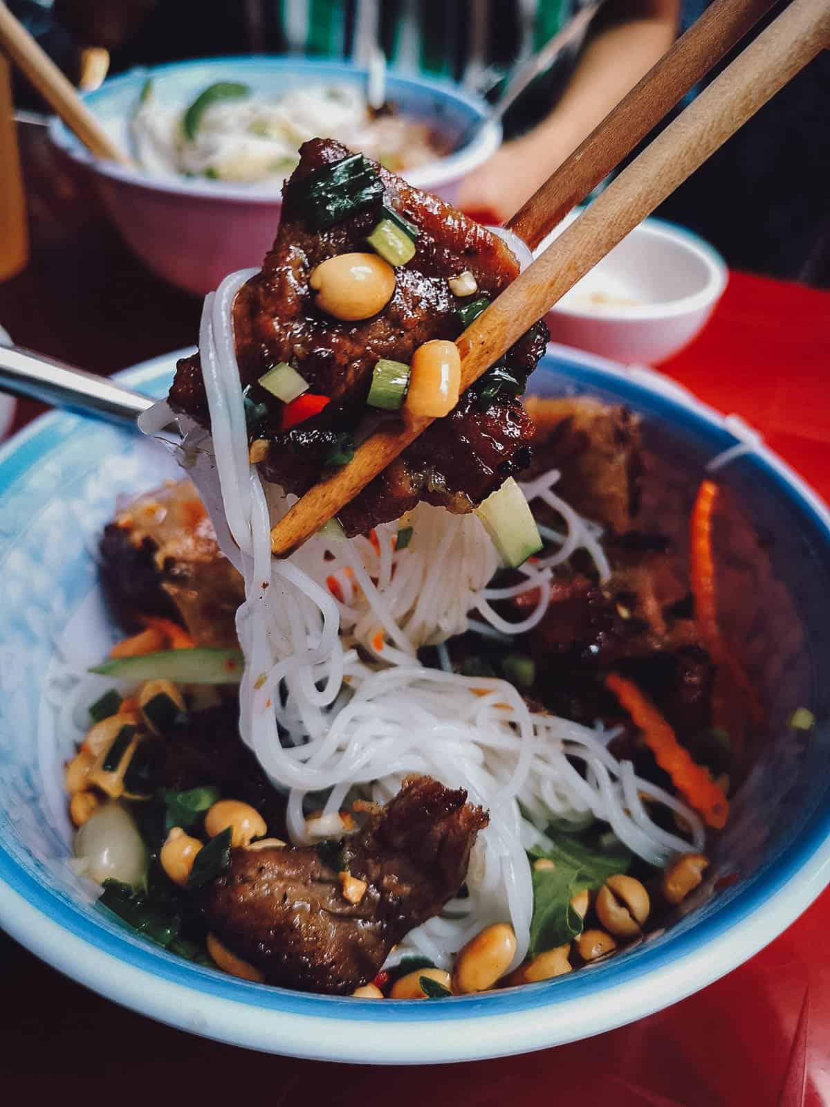 Bun thit nuong at Nguyen Trung Truc in Saigon