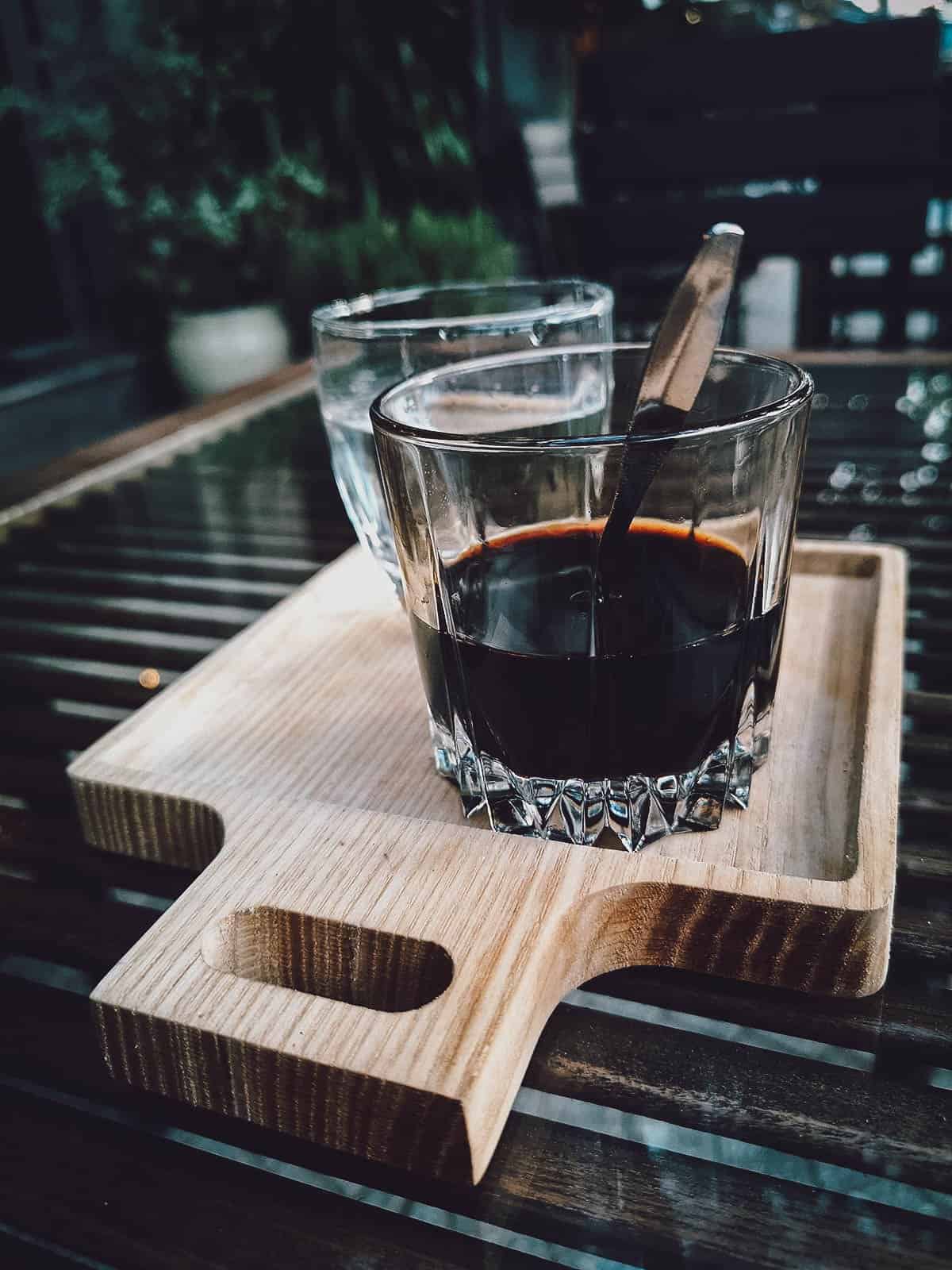 Instagrammable Cafes in Hoi An, Vietnam Black coffee at Local.1993 Craft Beer & Coffee in Hoi An, Vietnam