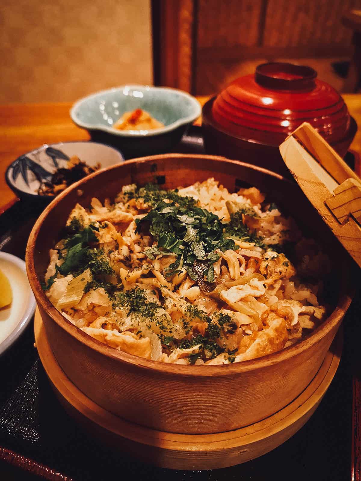 Fukagawa meshi, a regional clam and rice dish from Tokyo