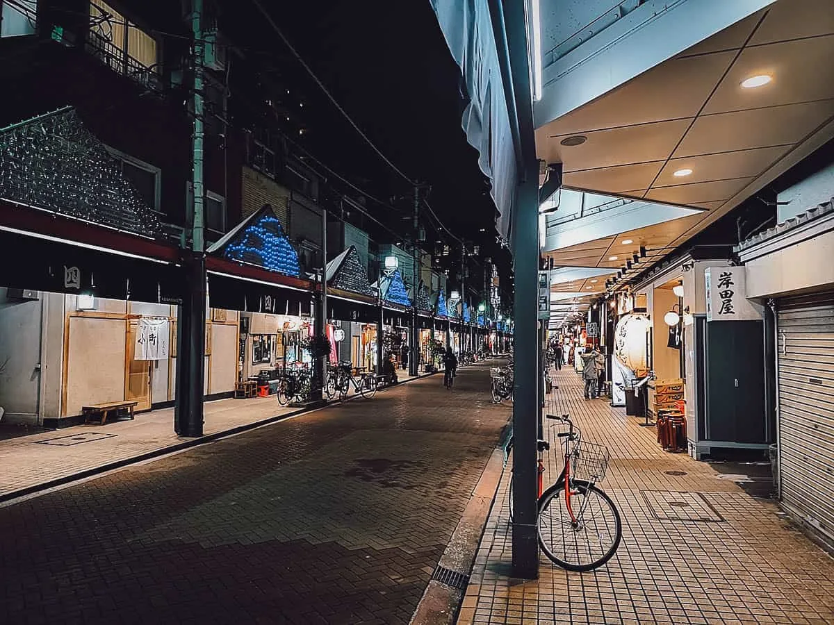 Tsukushima area in Tokyo, Japan