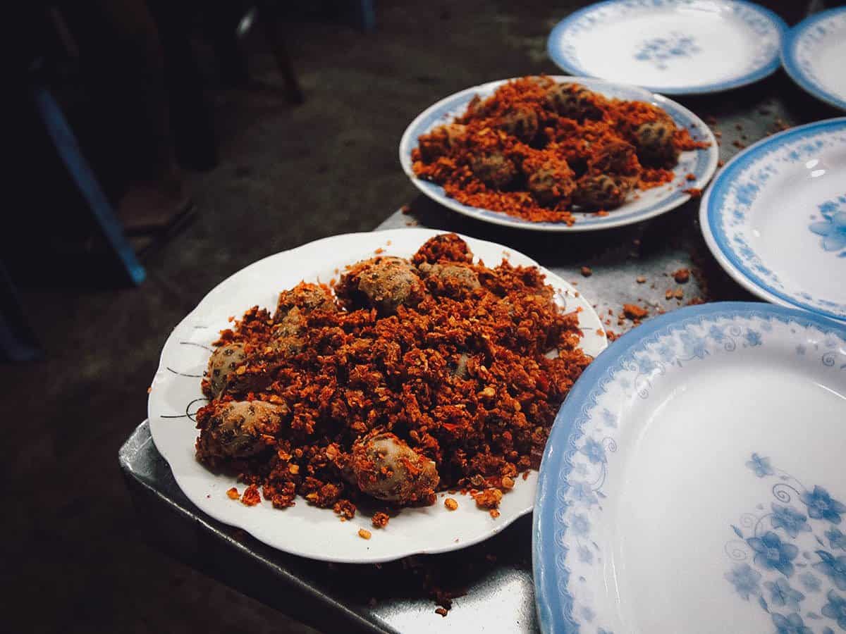 Chili snails at Oc Oanh