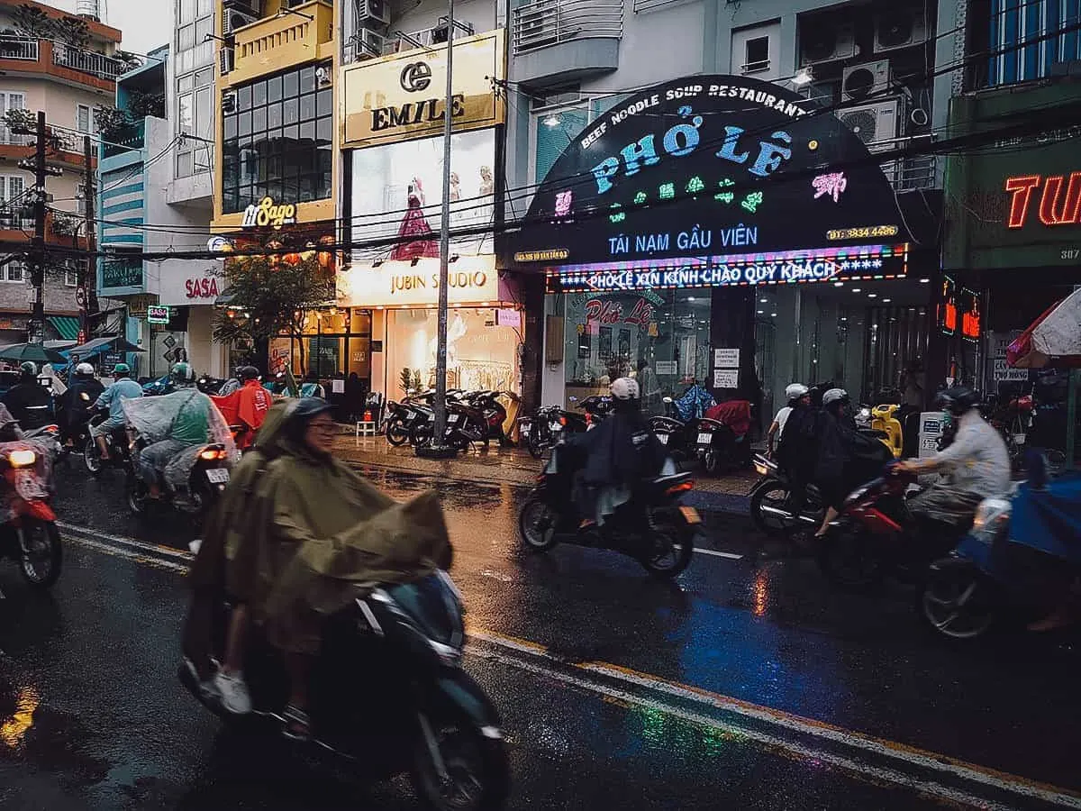 Pho Le restaurant exterior in Saigon