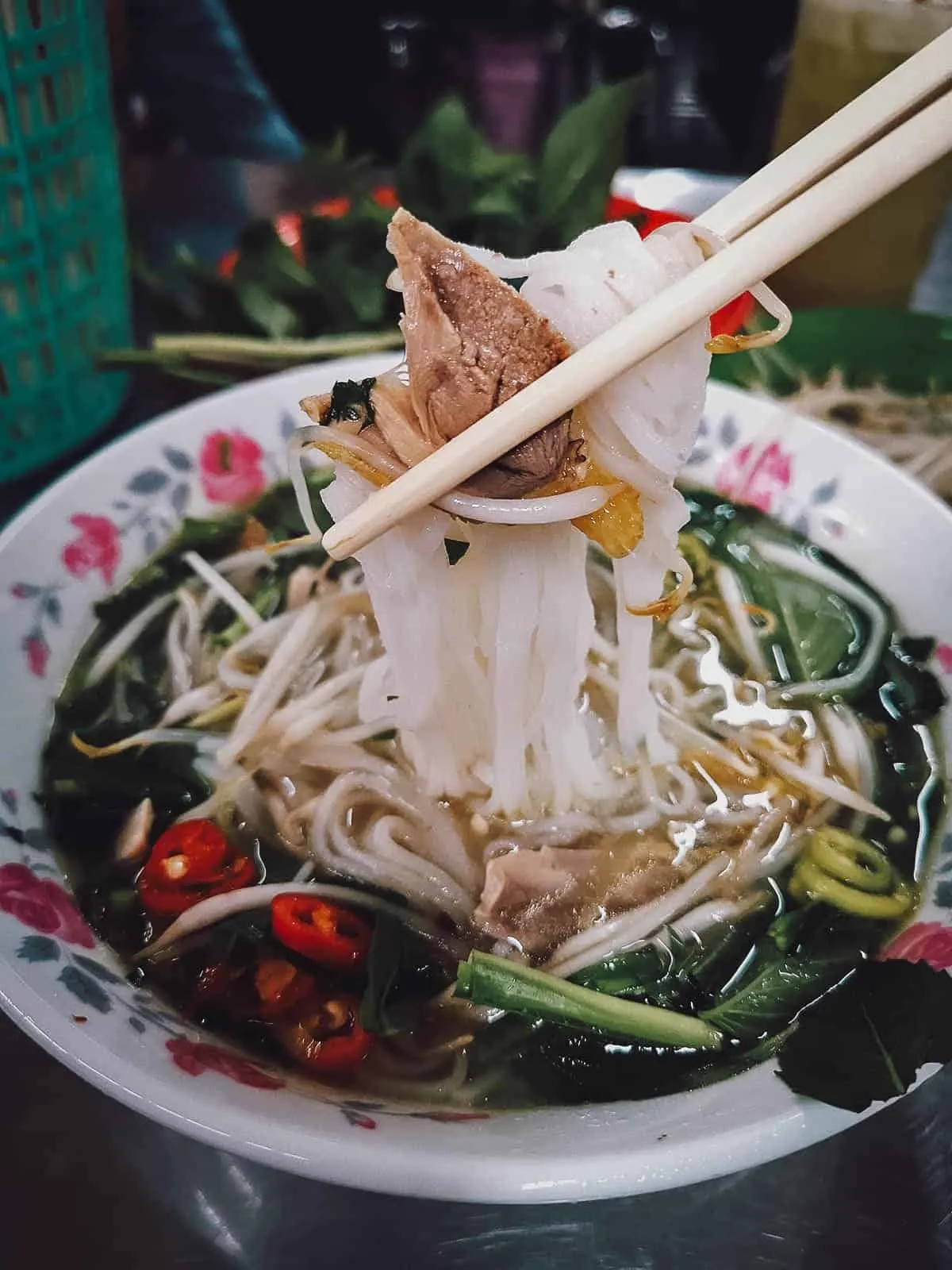 Pho at Pho Mien Ga Ky Dong restaurant