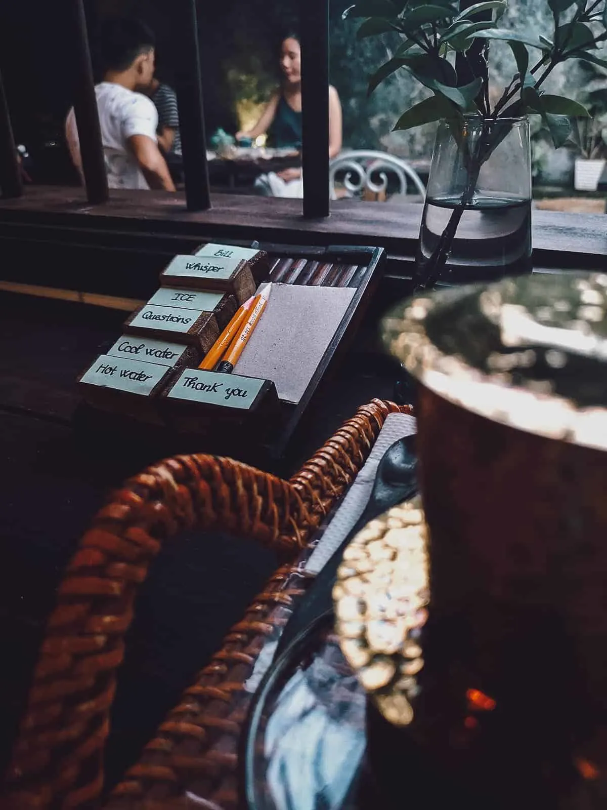 Coffee tasting set at Reaching Out Tea House in Hoi An, Vietnam