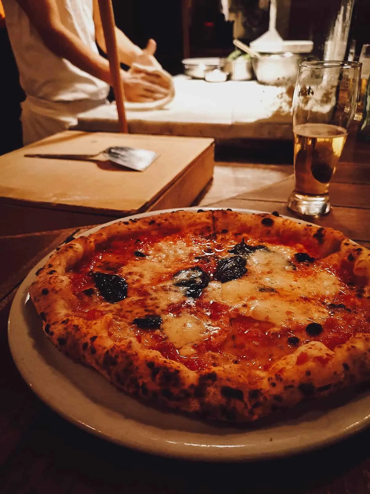 Margherita pizza at Savoy in Tokyo, Japan