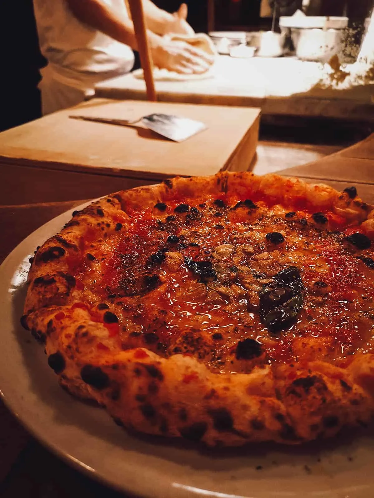 Marinara pizza at Savoy in Tokyo, Japan