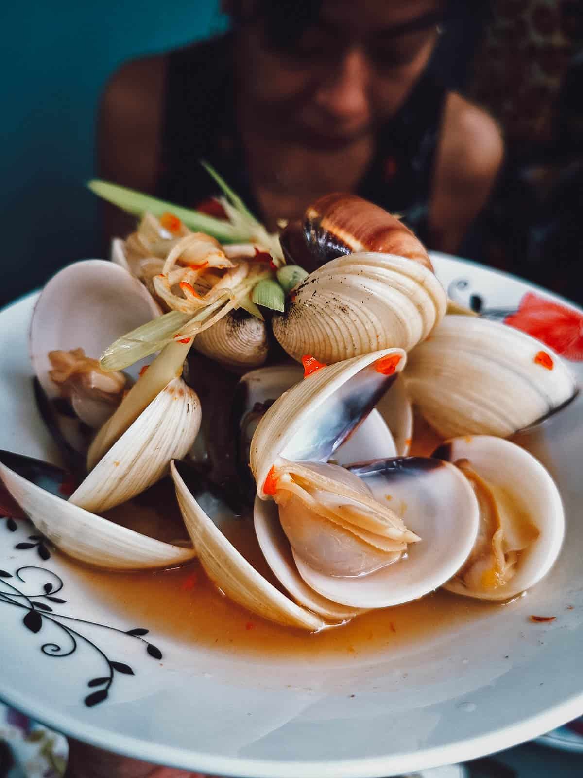 Clams at Mrs Truoc's Snail Stall in Saigon