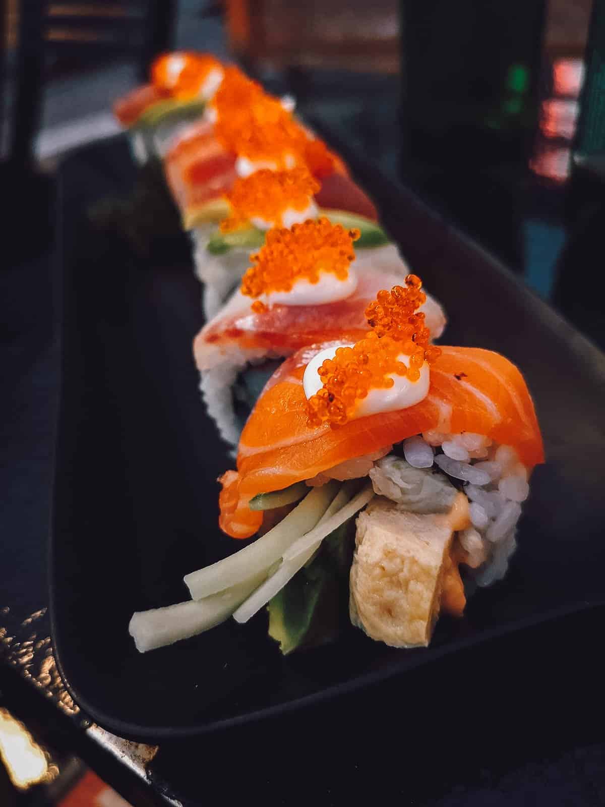 Sushi roll at Sushi Ko in Saigon