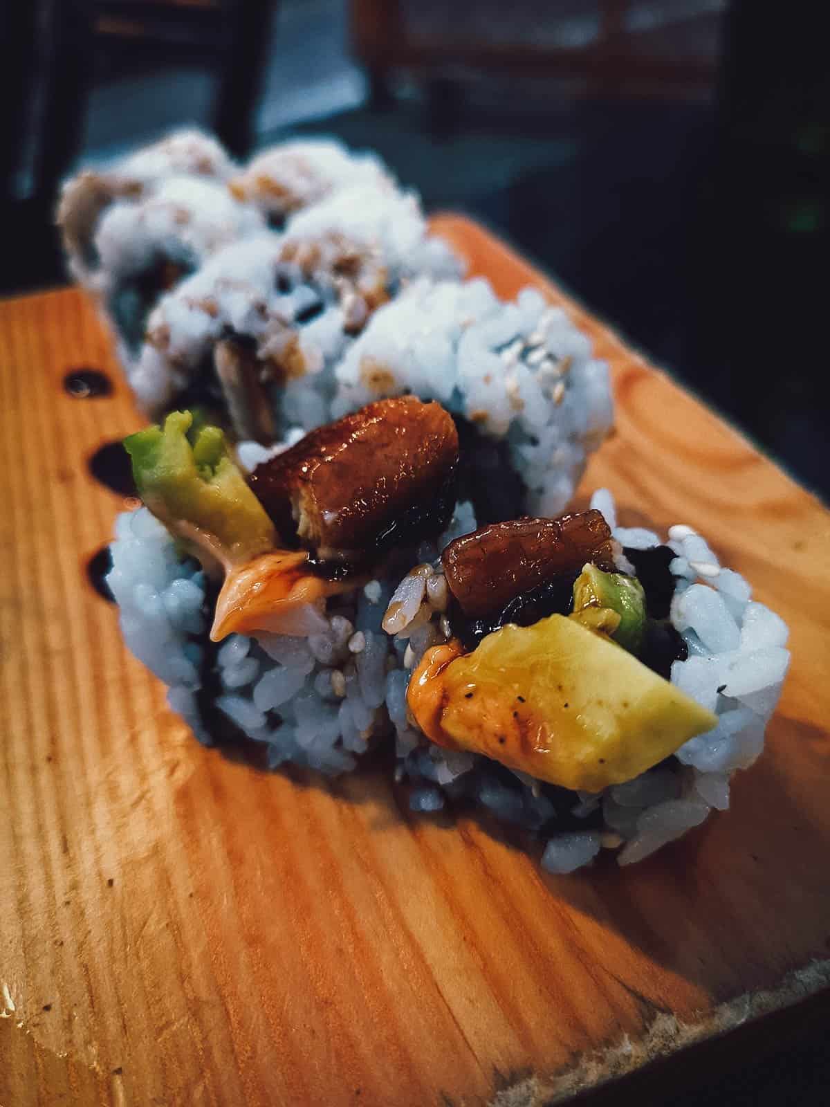 Sushi roll at Sushi Ko in Saigon