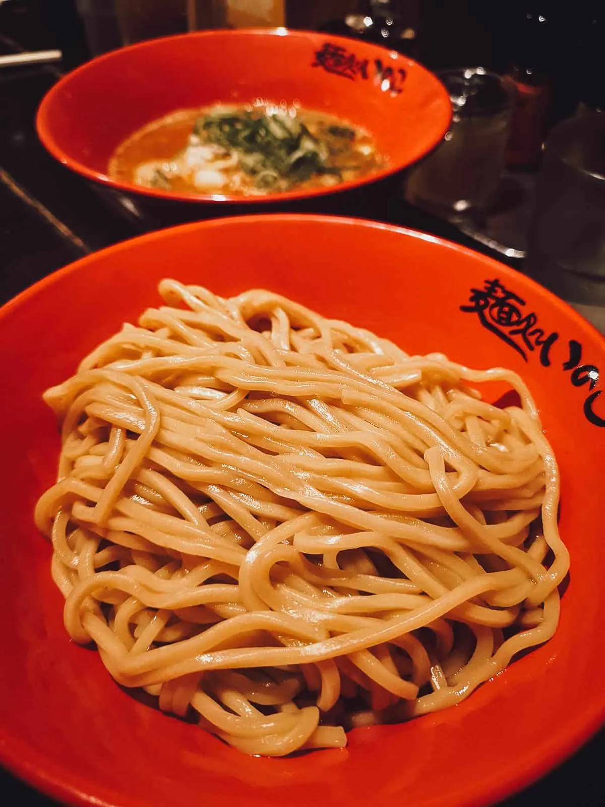 Ebi miso tsukemen at 麺処いのこ平和台店 in Tokyo, Japan