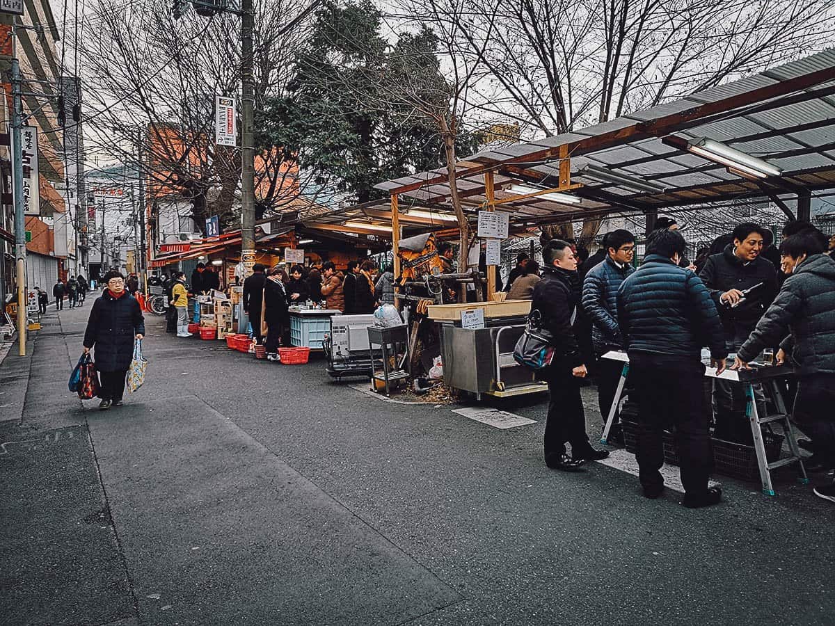 Tables at Izakaya Toyo in Osaka