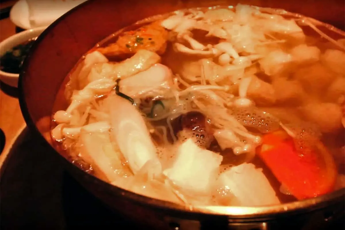 Hot pot at Orange Shabu Shabu in Taipei, Taiwan