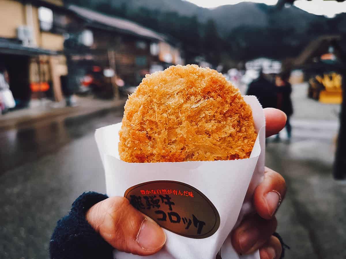 Croquette in Shirakawa-go