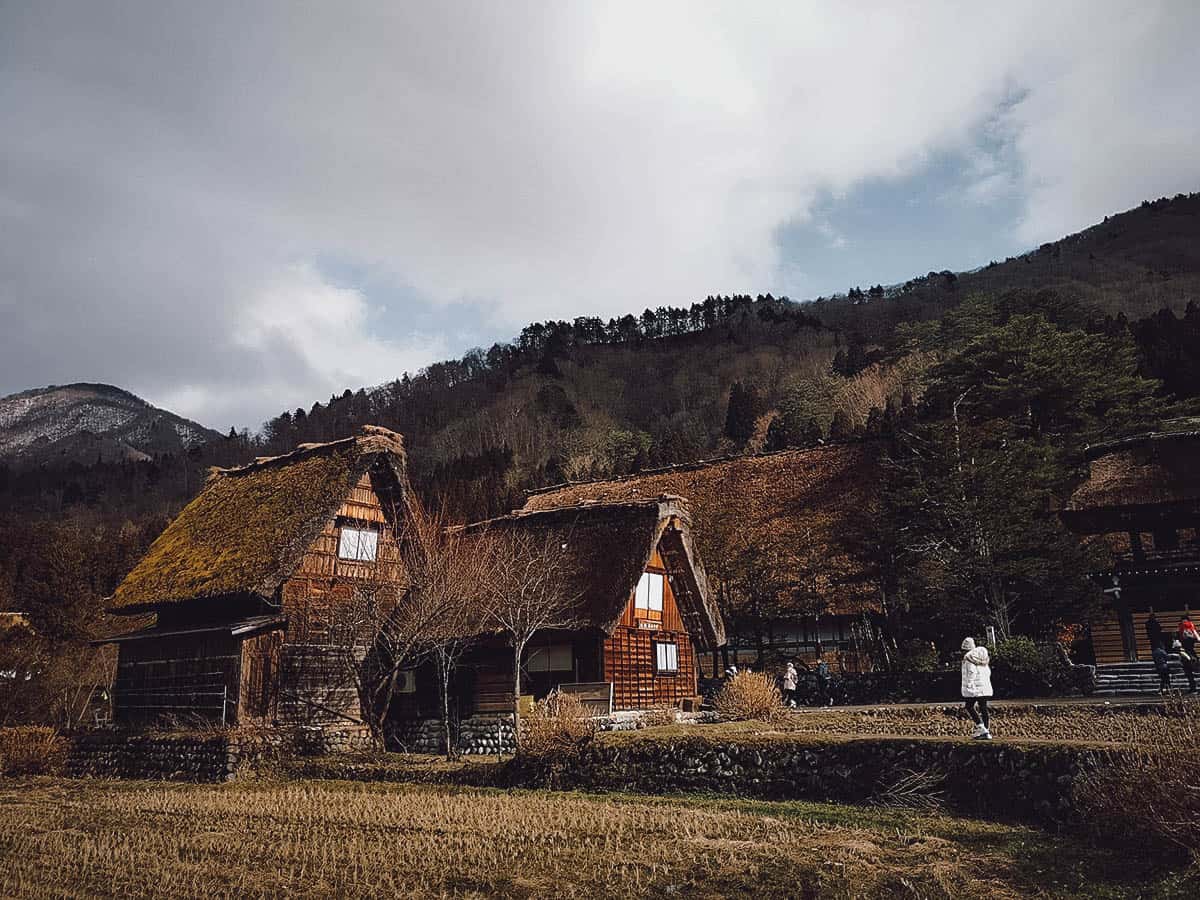 Gassho-zukuri houses at Shirakawa-go in Gifu prefecture, a UNESCO World Heritage Site