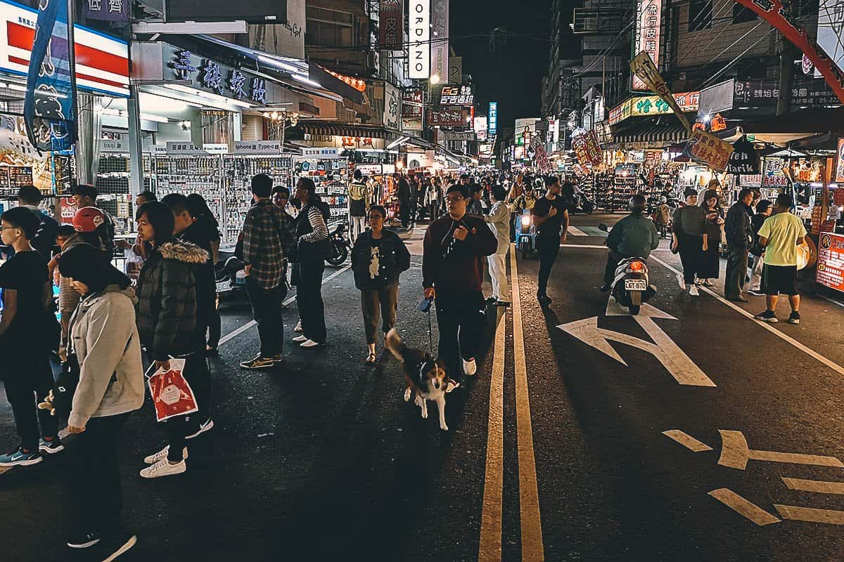 Wenhua Road Night Market in Chiayi, Taiwan