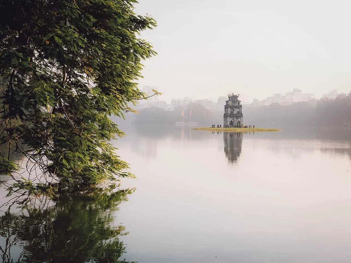 Hoan Kiem Lake in Hanoi's Old Quarter