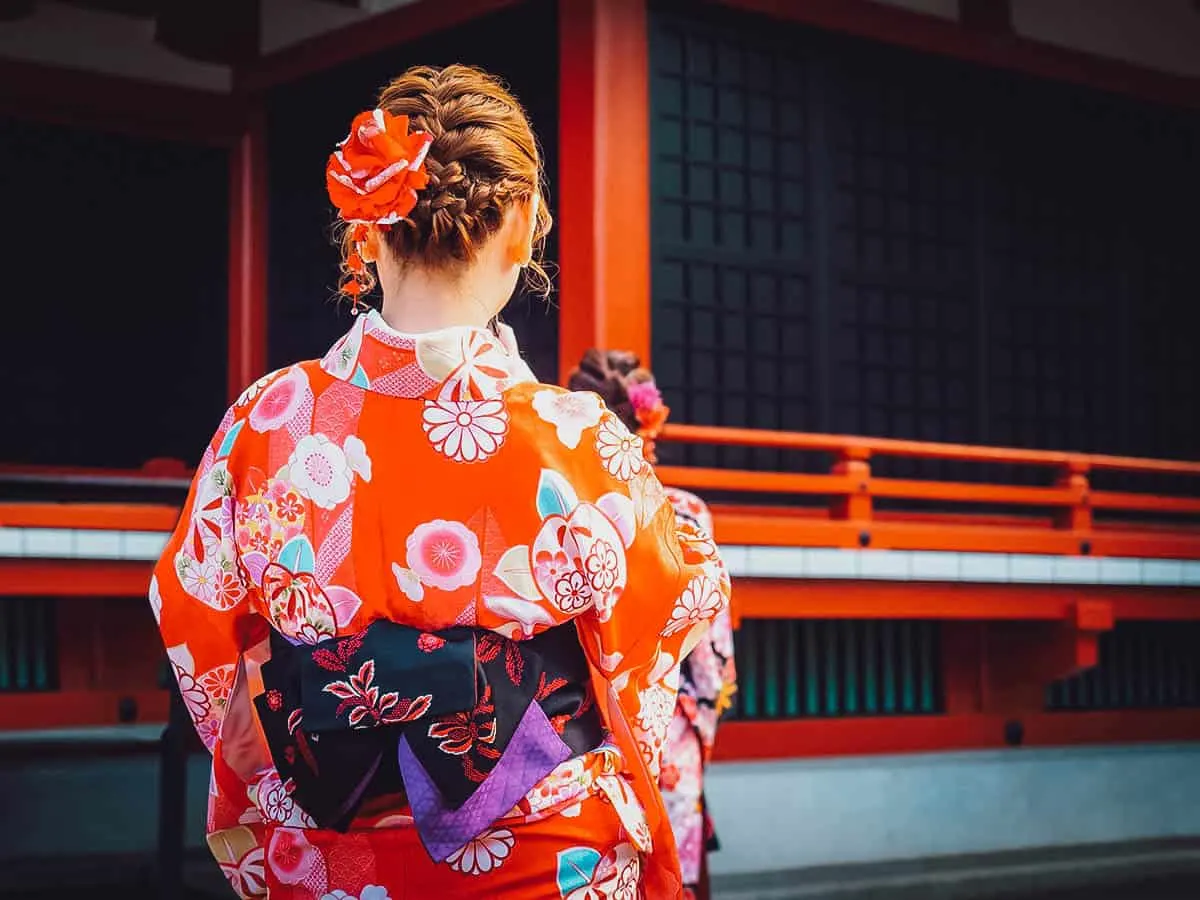 Kimono rental in Tokyo, Japan