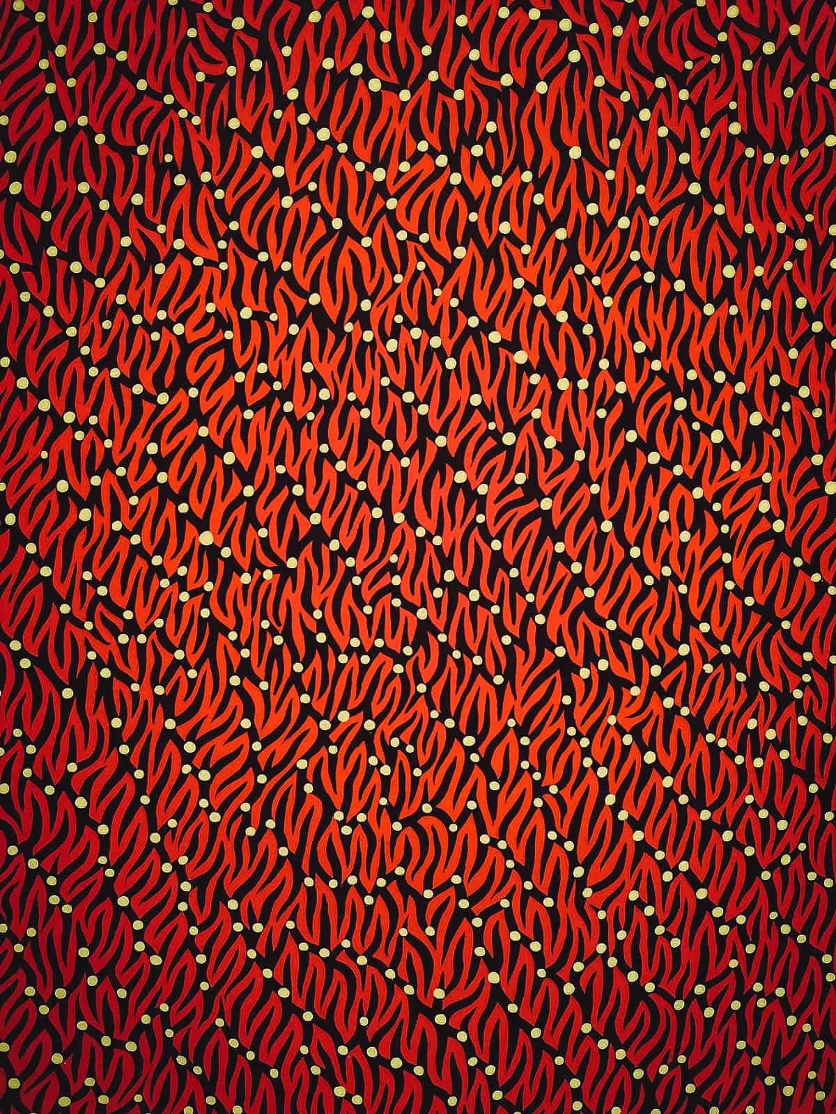 5-Day Tokyo Itinerary: The Best Places to Visit Close-up of Yayoi Kusama painting in Tokyo