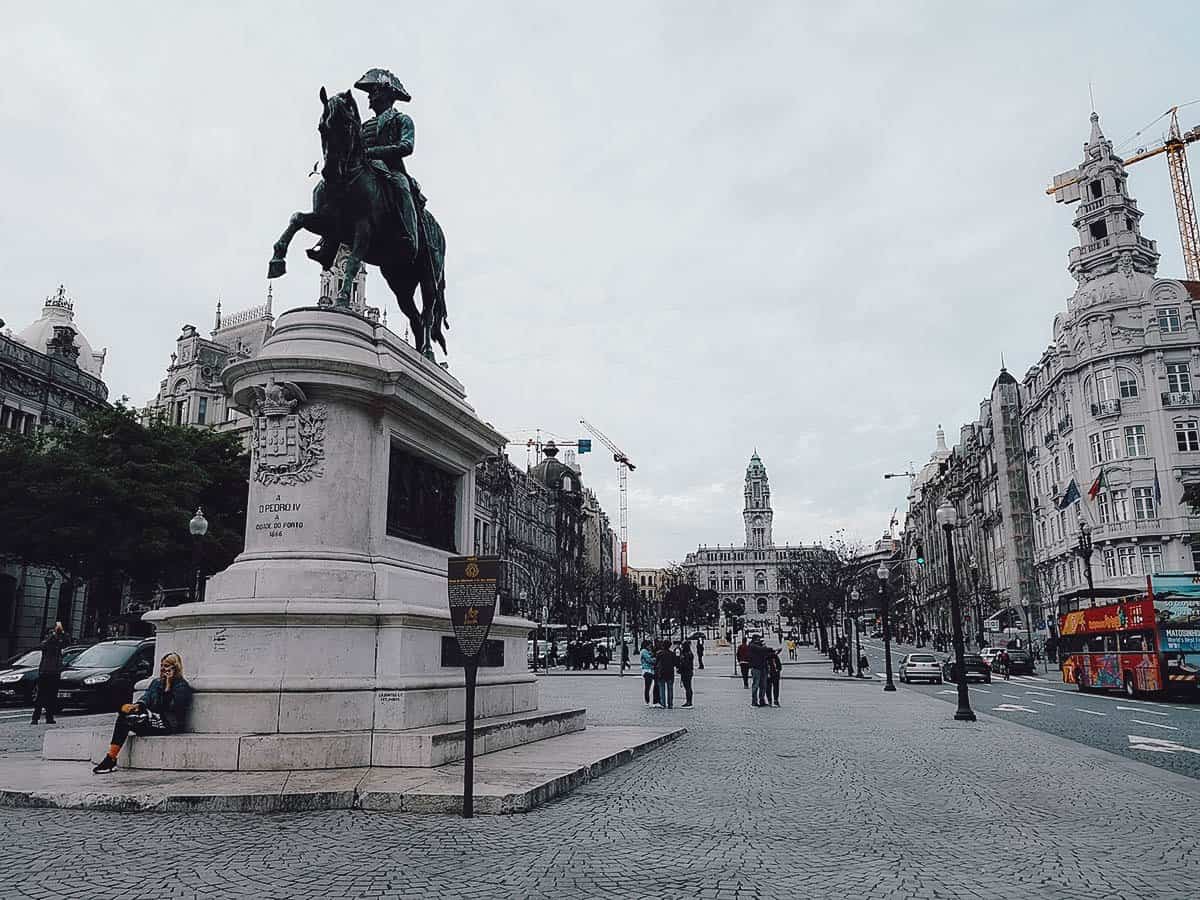 Praca da Liberdade in Porto, Portugal