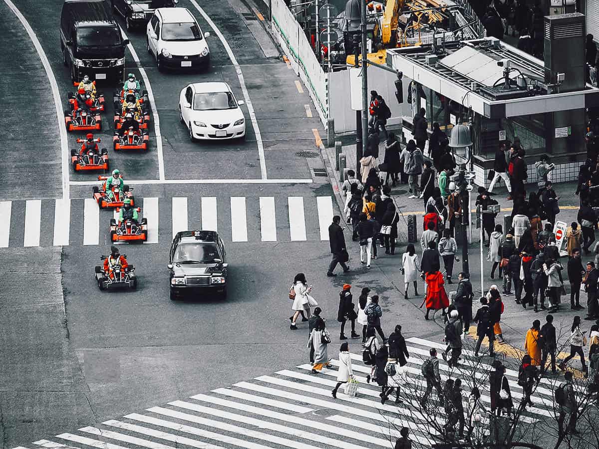 Go karting in Tokyo, Japan