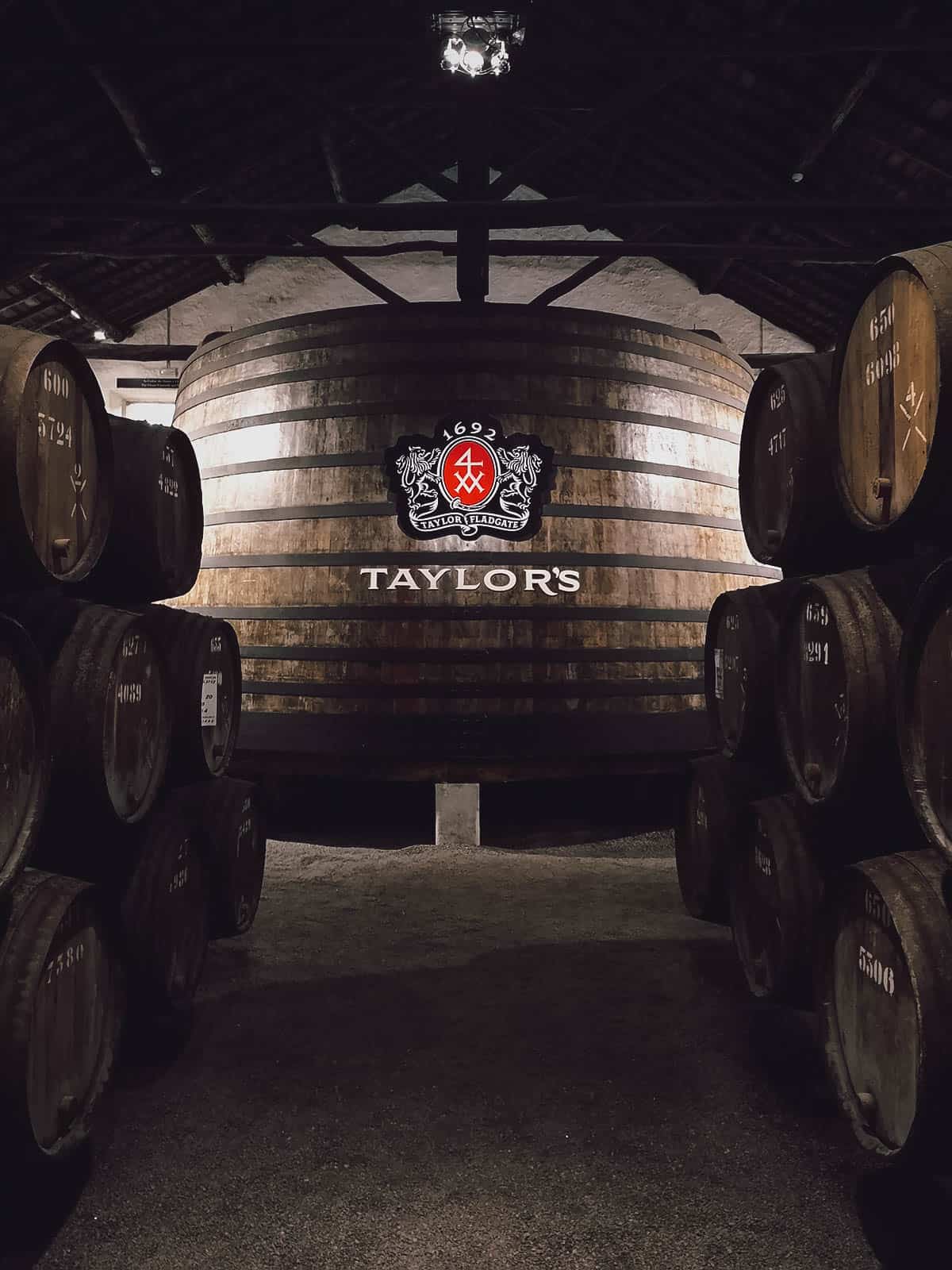 Giant port barrel at Taylor's Port