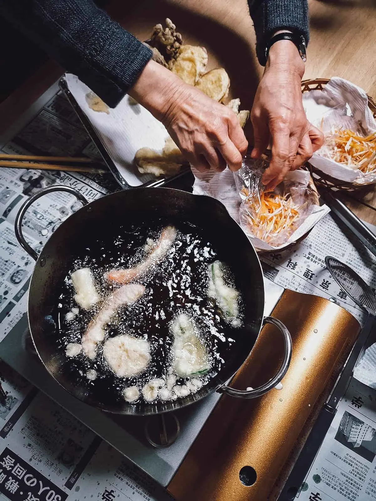 Making tempura