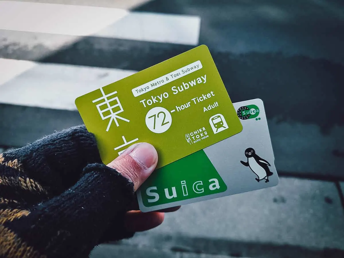 Tokyo Subway Ticket and a Suica IC Card