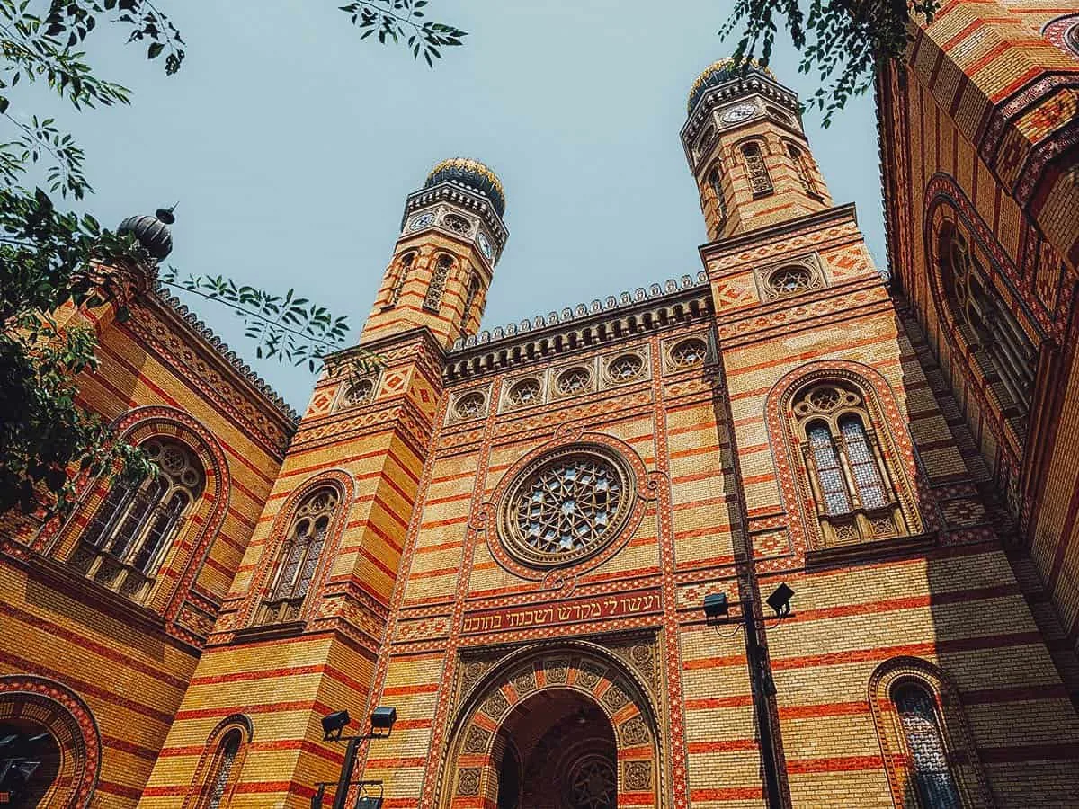 Exterior of the Great Synagogue in Budapest, Hungary