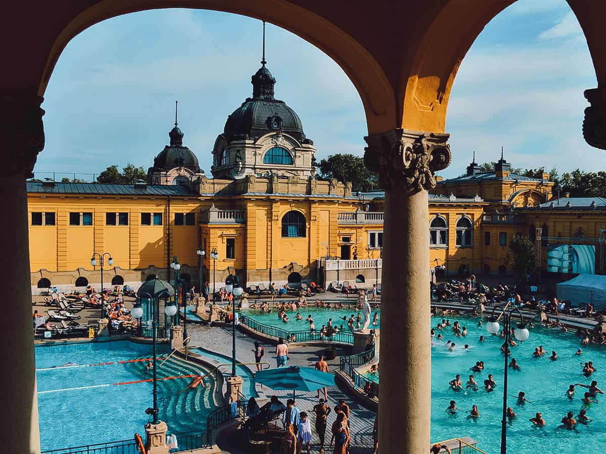 Inside Szechenyi Thermal Bath in the City Park of Budapest, Hungary